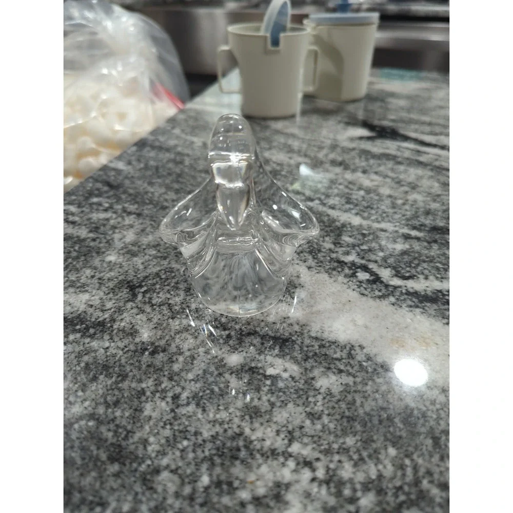 Vtg. Kitsch Clear Lucite Swan Soap Dish Trinket Holder Bathroom/Kitchen 6